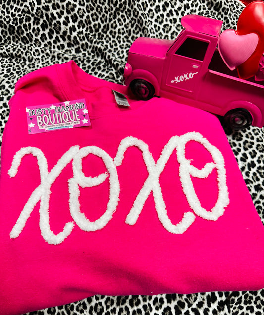 XOXO Embroidered Pink