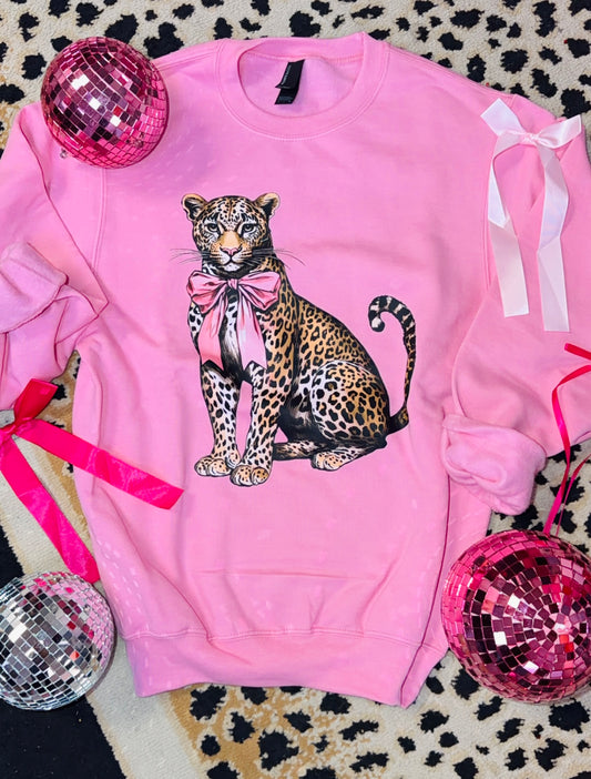 Leopard Luxe Pink Crewneck
