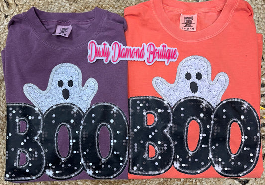 BOO Ghost Comfort Colors T Shirt