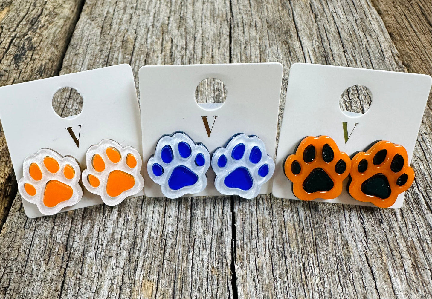 Paw Print Studs