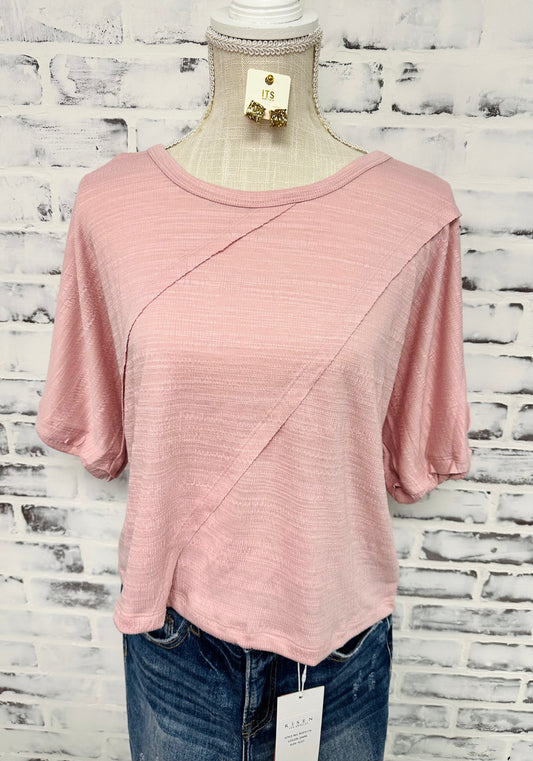 Blush Ribbed Top