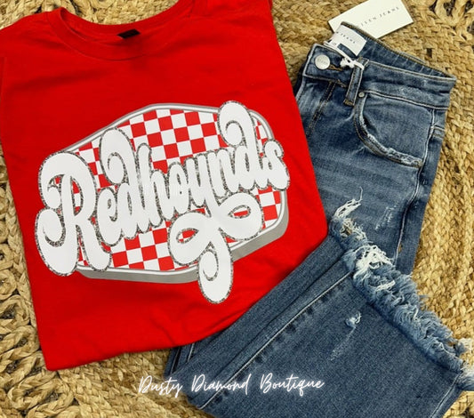 Redhounds Checkered Tee