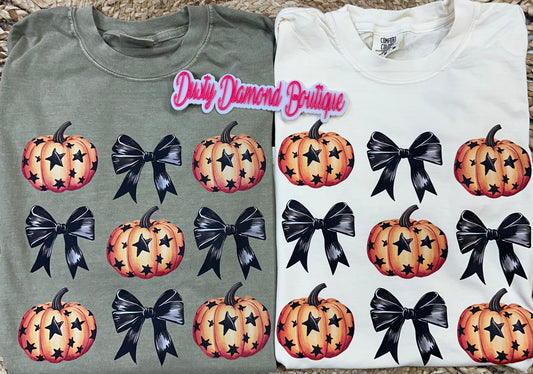 Starry Pumpkins and Bows