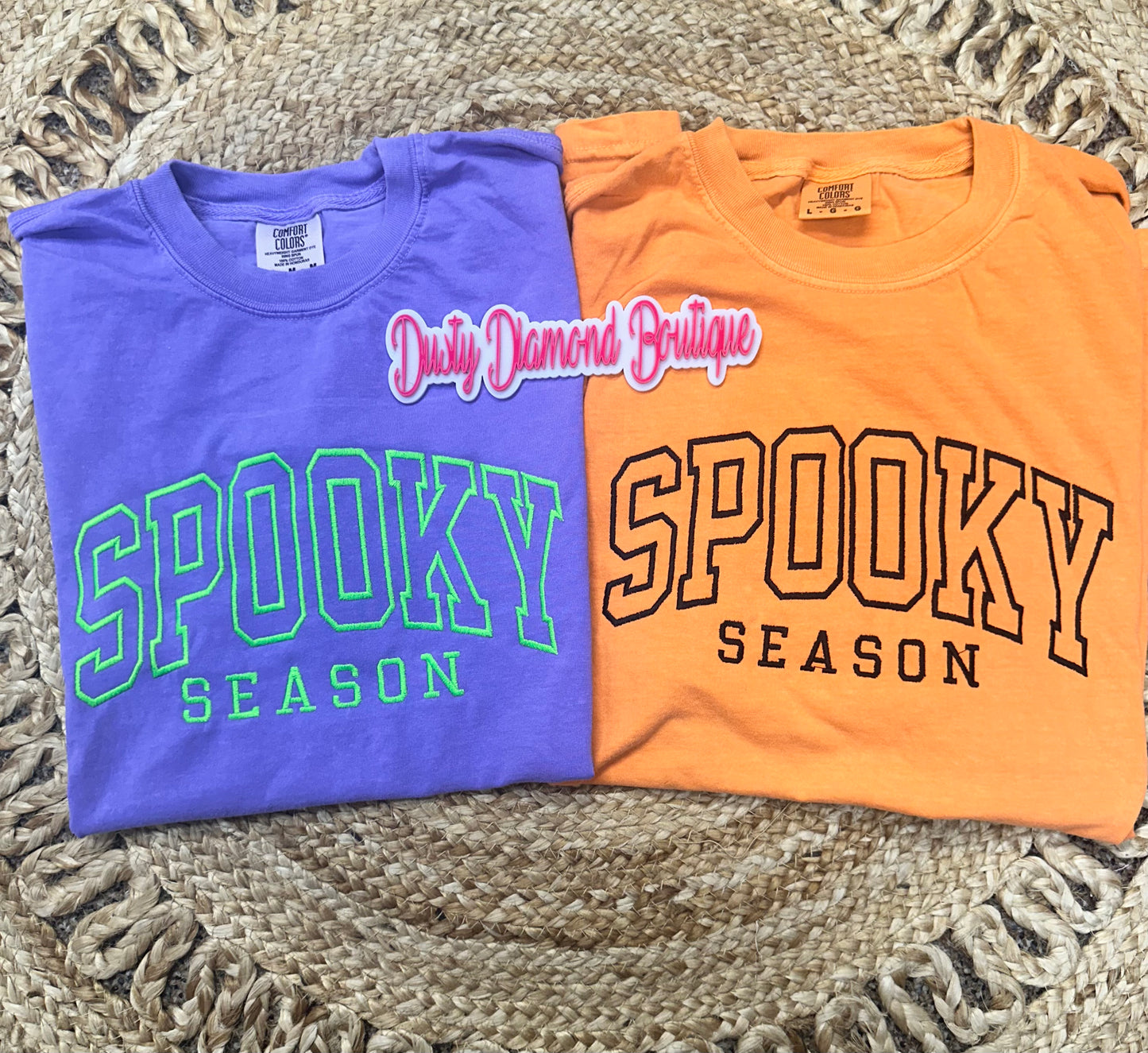 Spooky Season Embroidered Comfort Color T-Shirt