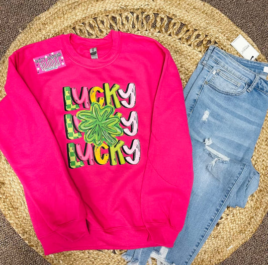 Lucky Pink Crewneck