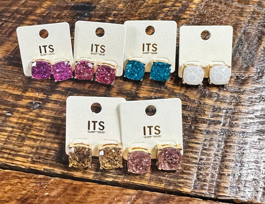 Glitter Large Studs