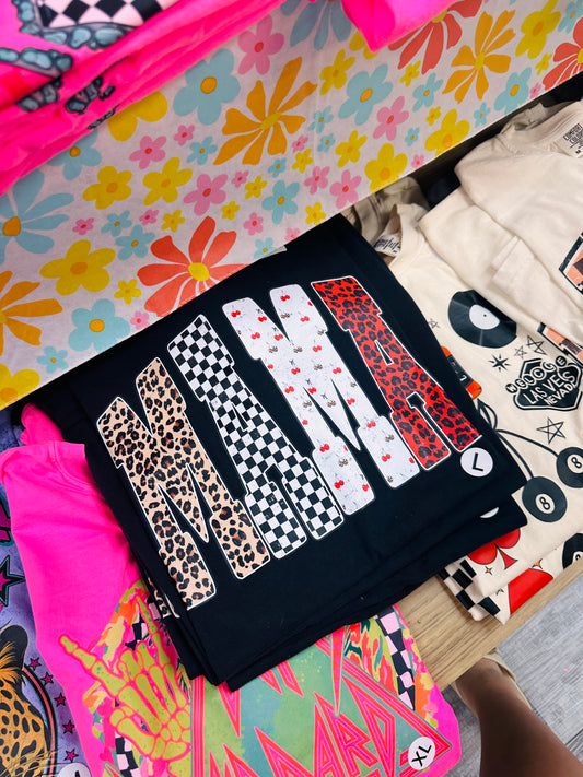Cheetah & Check Word T-Shirt