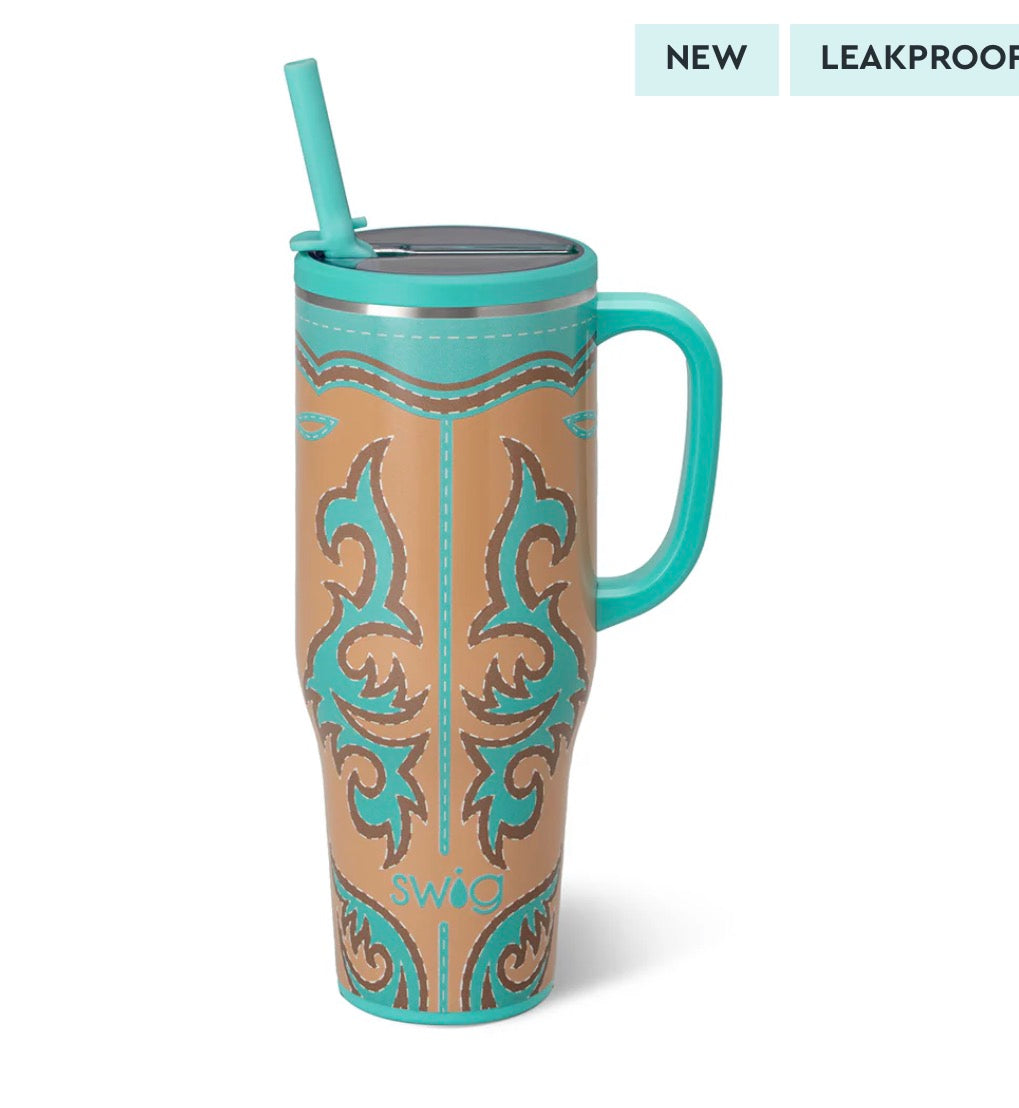 Boot Scootin BLUE Mega Mug 40 oz