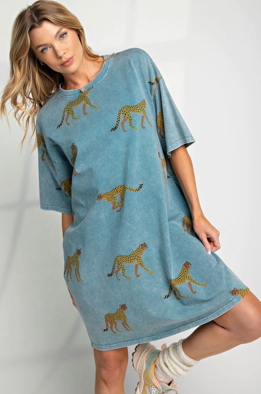 Cheetah T shirt Dress