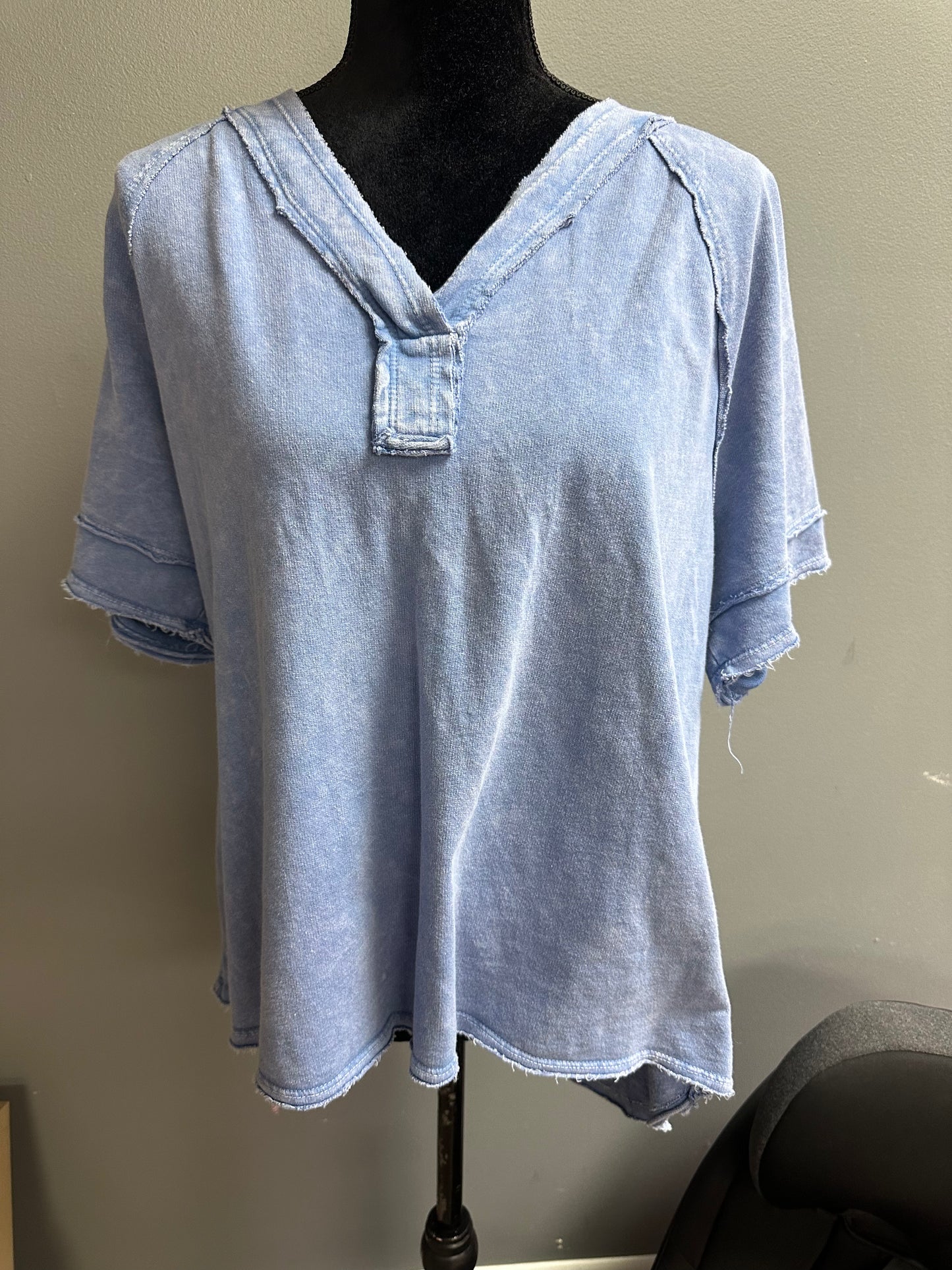 Blue Acid Wash Tee