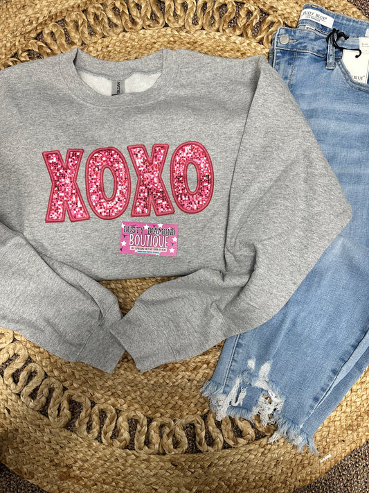 XOXO Faux Glitter MYSTERY Crewneck