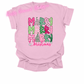 Merry Merry Christmas Pink & Green Comfort Color T shirt