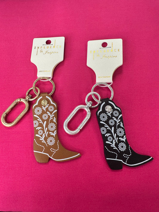 Leather Boot Keychain