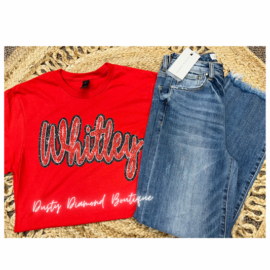 Whitley Faux Glitter Gildian Tee