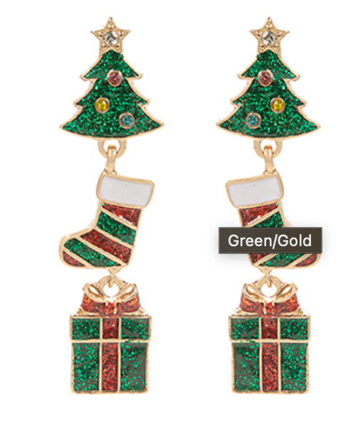 Christmas Trio Dangle Earrings