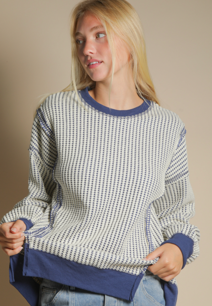 Autumn Comfort Waffle Sweater