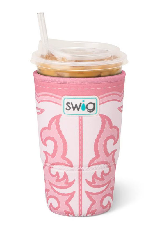 Boot Scootin' Pink Iced Cup Coolie (Large)