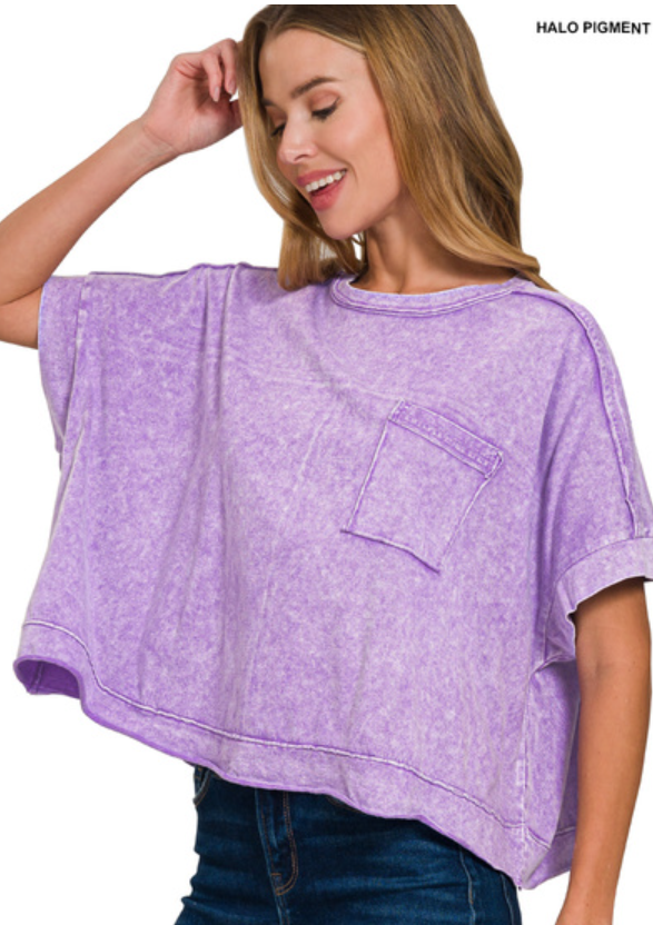 Acid Wash Pocket Tee