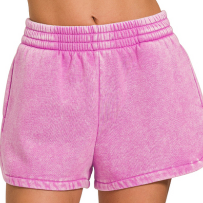 Acid Wash Shorts Zenana