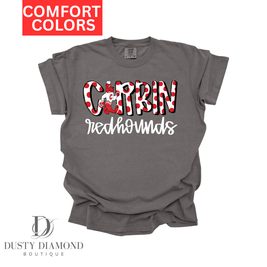 Corbin Redhound Polkadot Comfort Color T-shirt